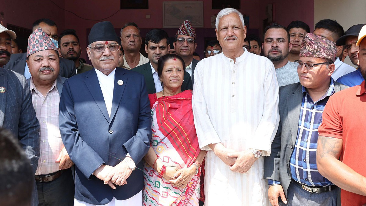 PM reaches ex-Maoist Lekh Raj Bhatta’s residence, hold talks