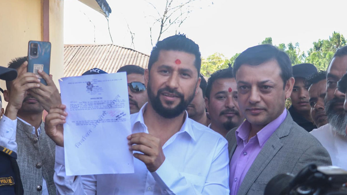 RSP president Lamichhane registers candidacy for by-poll