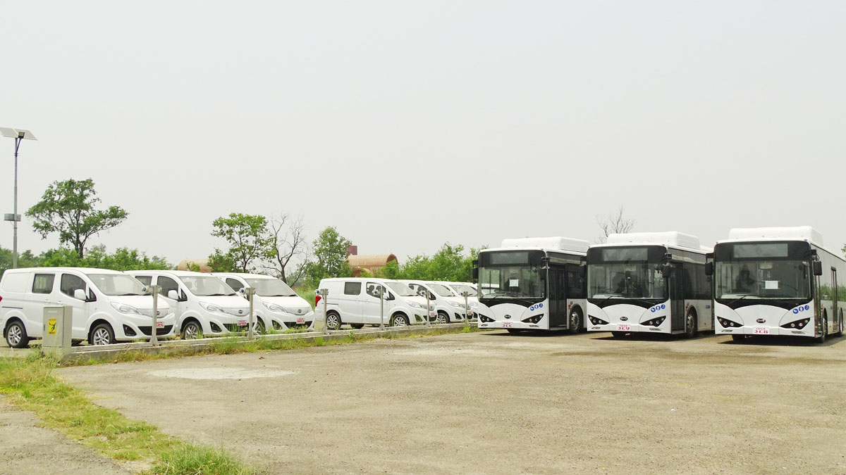Electric buses come into operation in Lumbini