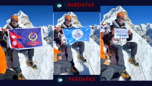 Nepal Police expedition team climbs Mt Lobuche to honor Interpol’s centenary