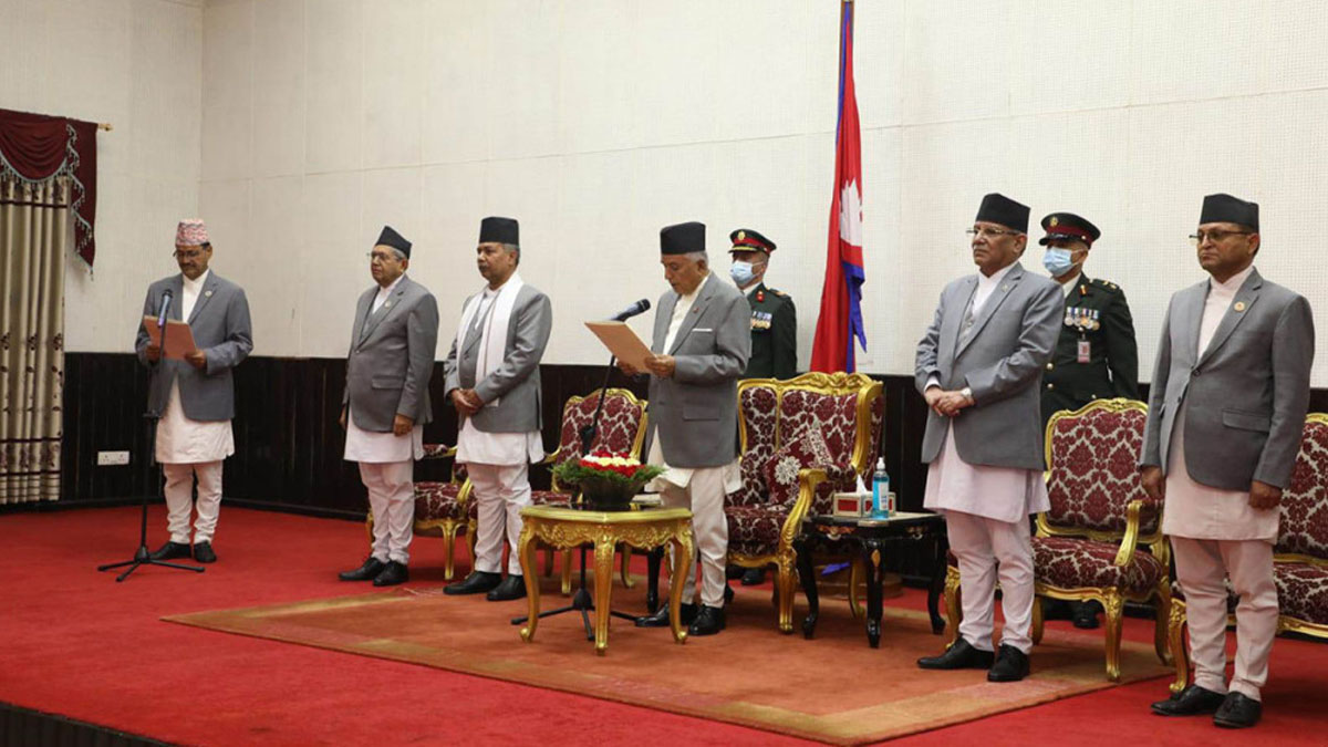 NP Saud appointed foreign minister, sworn-in before President Paudel