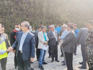 High-level team including DPM inspects Pokhara-Muglin road