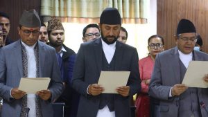 Speaker administers oath of office to newly elected HoR members Lamichhane and Wagle