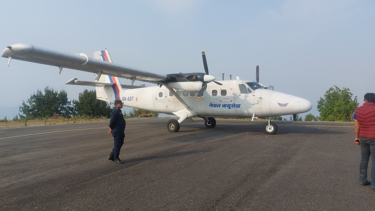 Resunga airport witnesses successful test flight of NAC’s aircraft