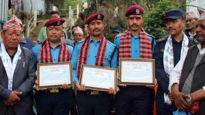 Three police personnel honoured