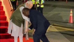 Gesture of respect: Papua New Guinea PM touches India’s PM Modi’s feet