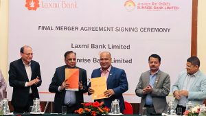 Laxmi Bank and Sunrise Bank signs definitive merger agreement