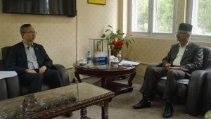 Chinese Ambassador Song discusses bilateral trade with Minister Rijal