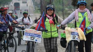 Mechi-Kali bicycle journey of women journalists