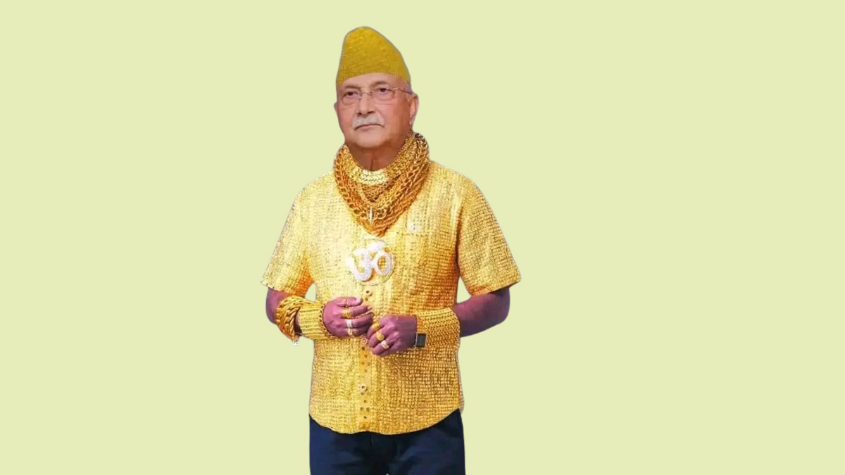 Oli Expresses Dissatisfaction with Viral Social Media Trolls of His Gold-Adorned Image
