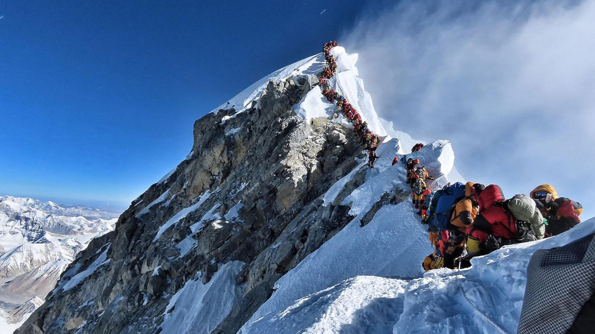 Mount Everest witnesses highest number of climbers in seven decades