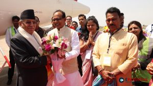 PM Prachanda leaves Indore for New Delhi