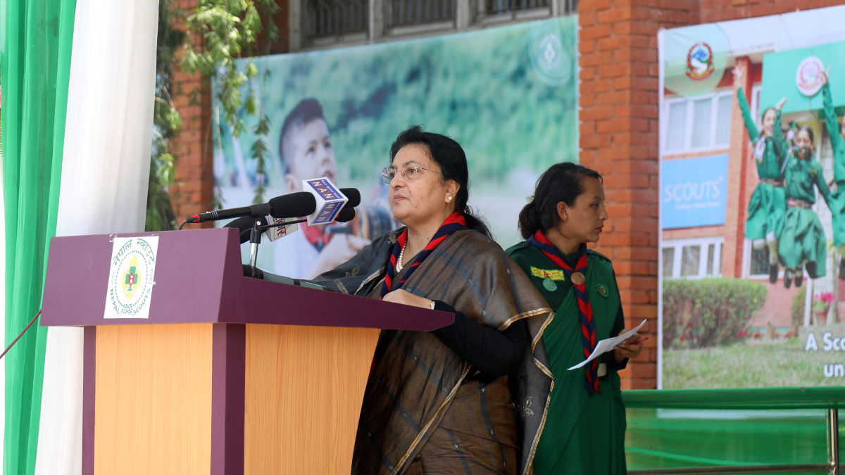 Former President Bhandari lauds Scout’s role on disaster management