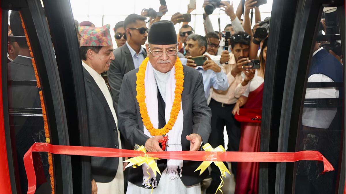 PM Prachanda inaugurates Lumbini cable car