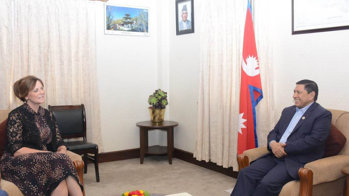 Deputy PM Shrestha and Australian Ambassador Volk Hold Courtesy Meeting