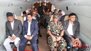 PM Dahal visits landslide-affected Sankhuwasabha