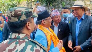 PM Prachanda arrives in Melamchi