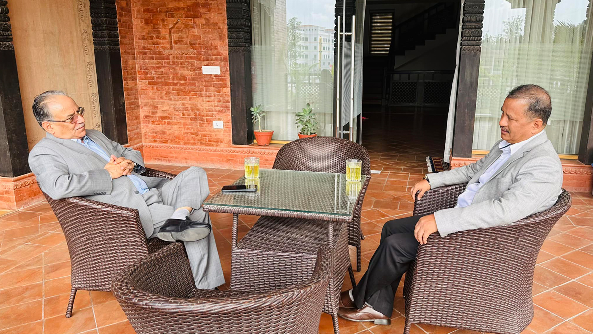 PM Prachanda and Netra Bikram Chand Discuss Contemporary Issues