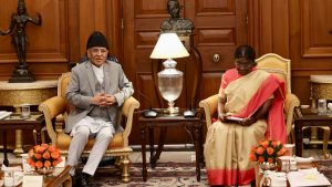 PM Dahal meets Indian President Droupadi Murmu