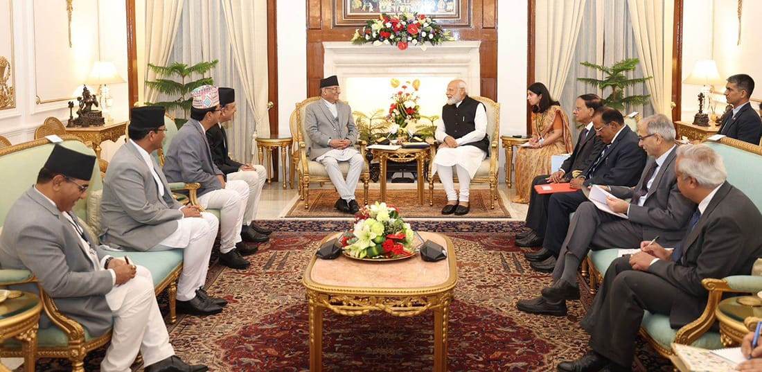 PM Dahal and Indian PM Modi hold talks