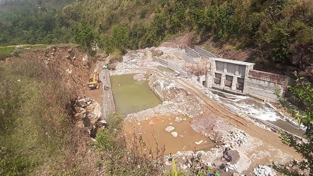 Landslide causes damages to micro hydel project