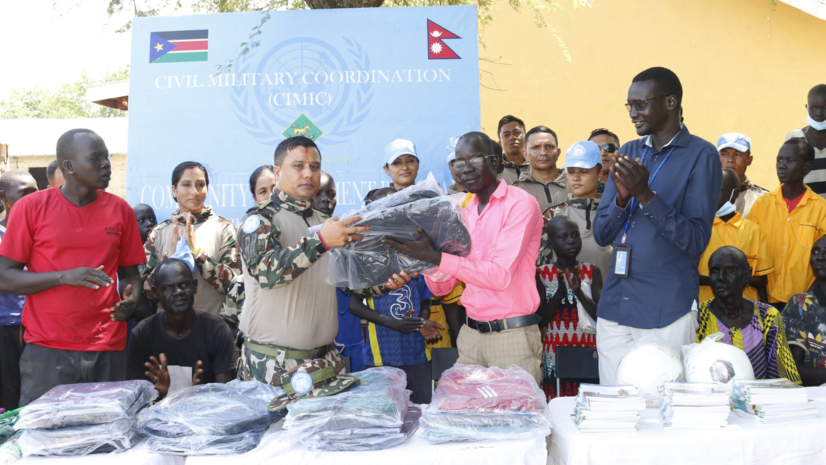 Nepalese Peacekeepers Support Malek Primary School in South Sudan