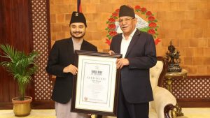 PM Dahal congratulates ‘Memory King’ Sharma