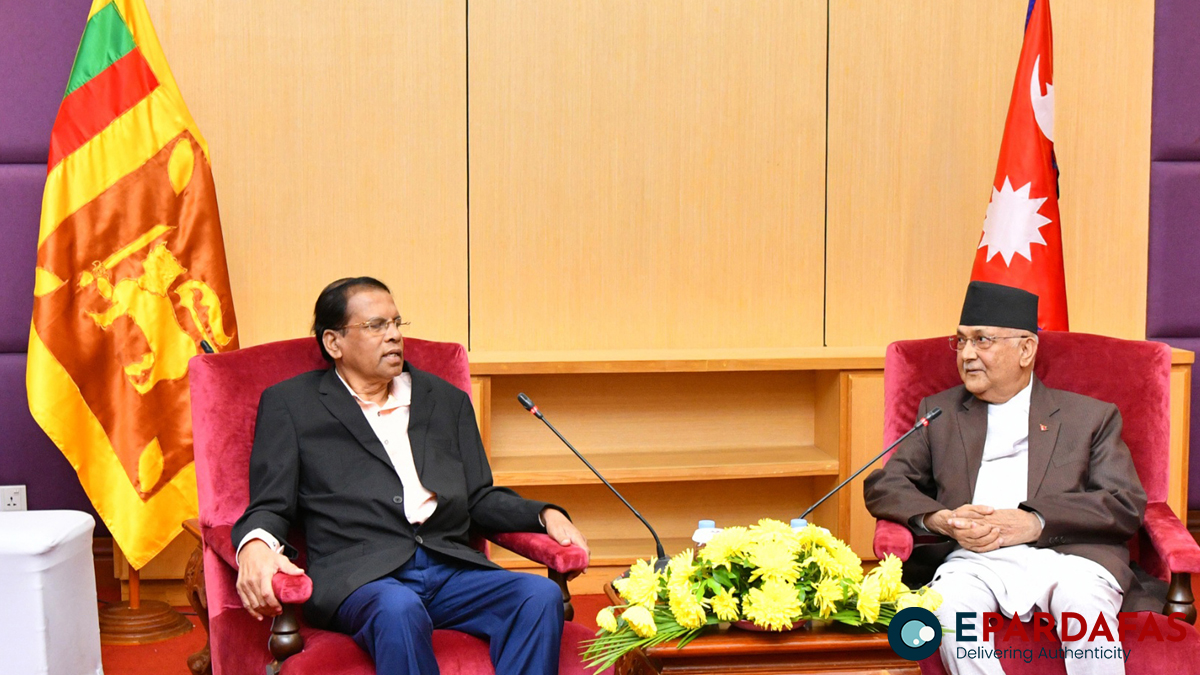 Oli pays courtesy call on ex-presidents of Sri Lanka, Nigeria