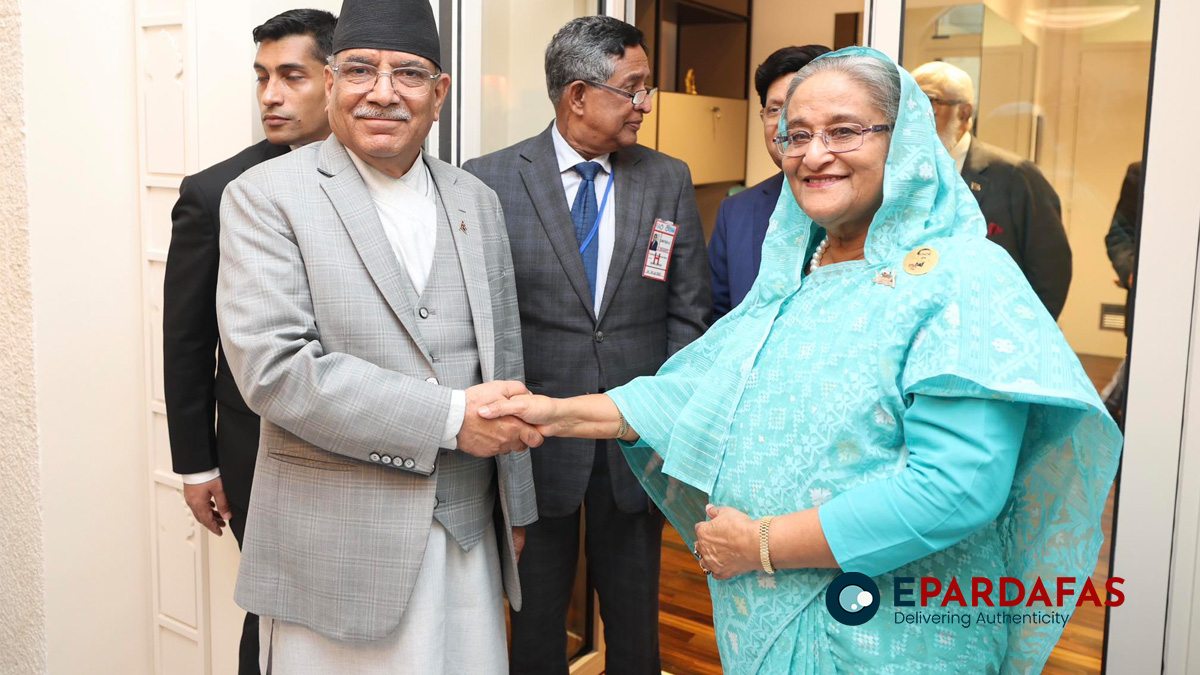 PM Prachanda and Bangladesh counterpart Hasina Hold Meeting on Bilateral Cooperation