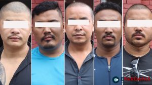 Gang of Five Apprehended for Extortion and Threatening General People