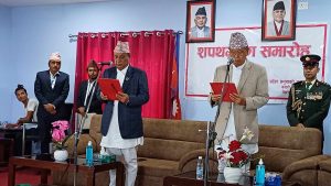 CM Thapa administered oath