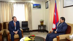 UK Ambassador pays courtesy call on DPM Shrestha