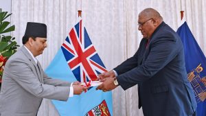 Nepali ambassador presents credentials to Fijian President