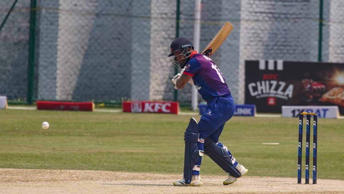 Nepal Loses Wicket, Kushal Bhurtel Out