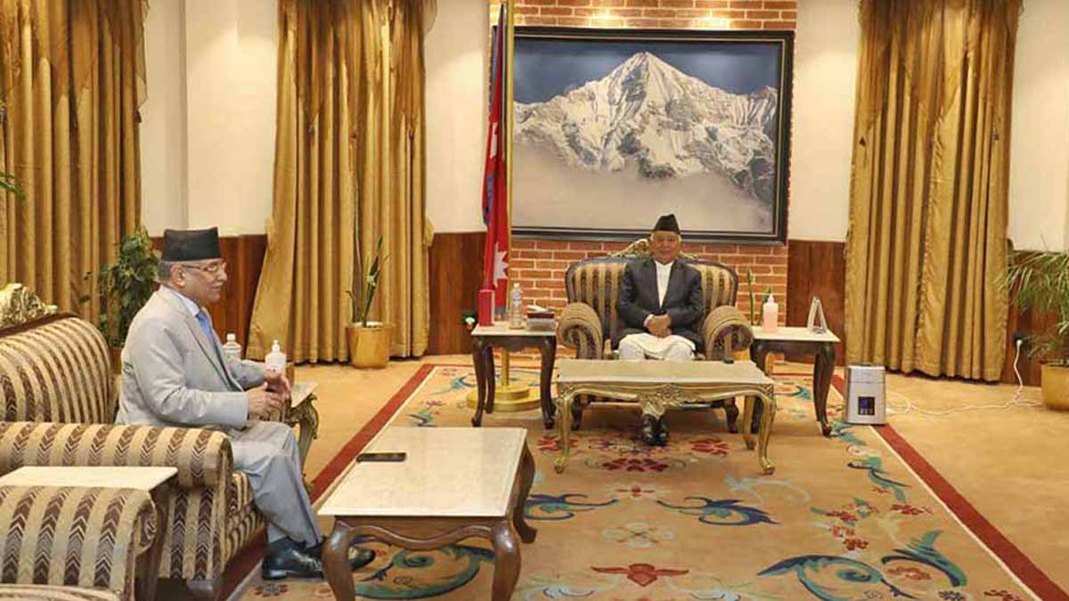 Prime Minister Prachanda calls on President Paudel