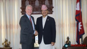 US Senator Hollen Talks with Foreign Minister Saud