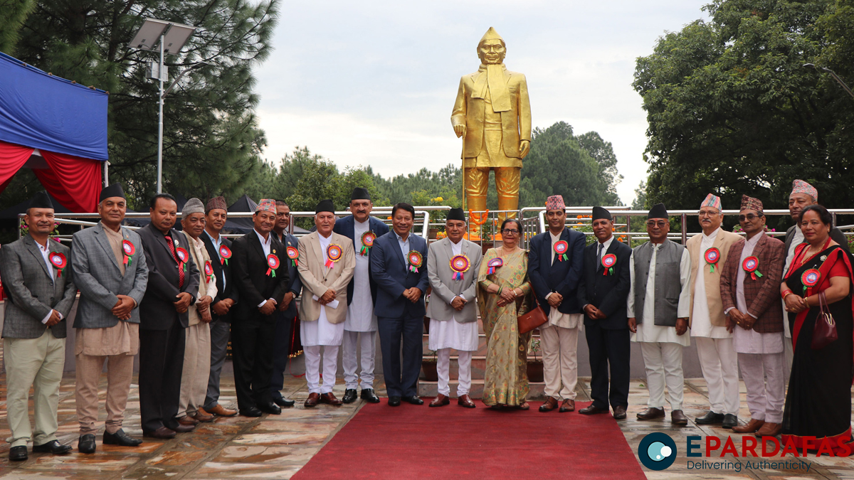 President Paudel unveils life size statue of Ganeshman