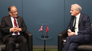 PM Prachanda meets Norwegian PM