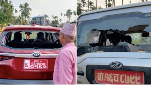 Durga Prasai Supporters Disrupt UML Event, Vandalize Dozens of Cars in Jhapa