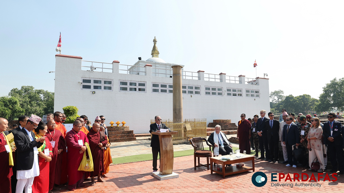 PM Dahal Advocates for Global Peace and Harmony from Lumbini