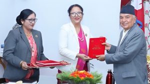 Two commissions present their annual reports before President Paudel