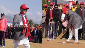 Oli’s Bowling-Batting in Pokhara Amidst Tension in Kathmandu