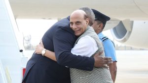 U.S. Secretary of Defence Lloyd Austin Reaches India, Receives Tri-Service Guard of Honour