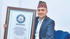 Nepali Cardiologist Achieves Guinness World Record for Largest Cardiovascular Health Awareness Livestream on Facebook