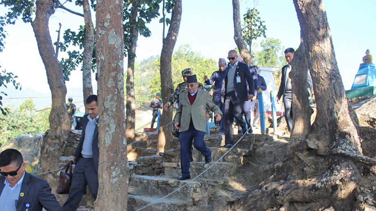 PM Dahal Leaves Chopper for Jajarkot Quake Victims, To Return to Kathmandu via Buddha Air