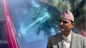 UML Secretary Bhattarai’s Vehicle Vandalized in Taplejung