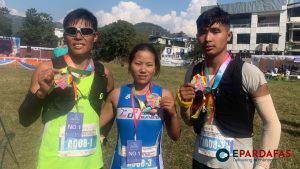 Nepali Team Triumphs in Nepal-China International Mountain Cross Country Race Competition