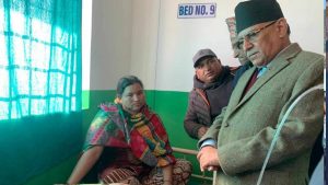 PM Dahal Engages with Injured and Their Families at Jajarkot Hospital