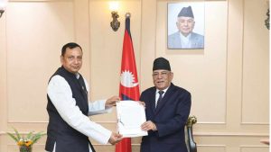 Political delegation from Madhesh Province presents six-point memo to PM Prachanda