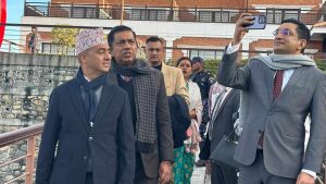 Sri Lankan Foreign Minister Enjoys Taking Selfies at Chandragiri [Photos]
